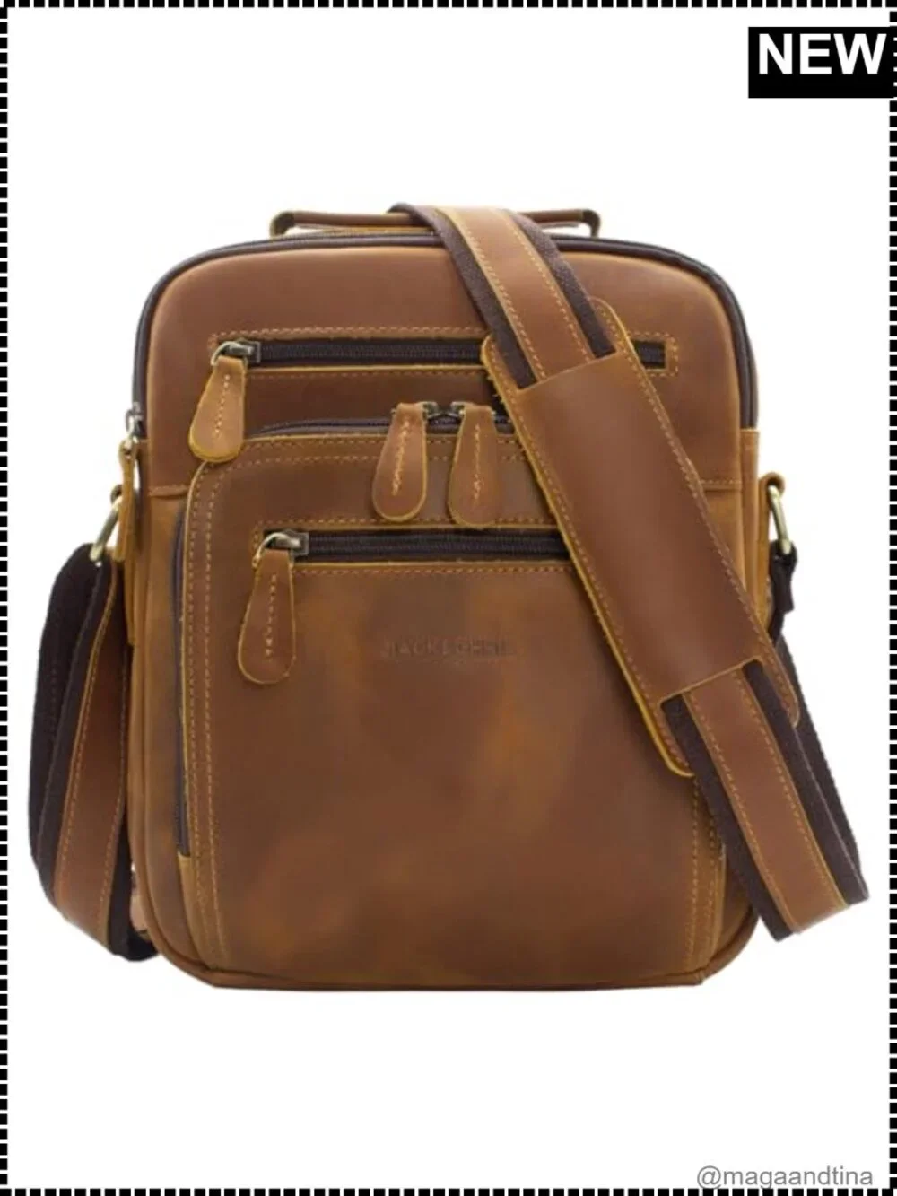 Genuine Leather Messenger Bag Handcrafted Crossbody Shoulder Bag